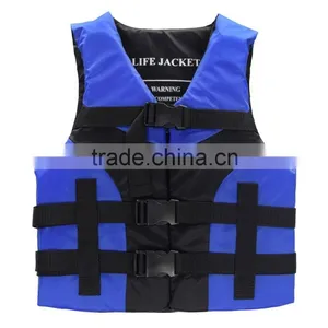 (Hot Selling)210D PU Blue Colour Nylon Life Jacket With YKK Zipper and Buckle thumbnail-1