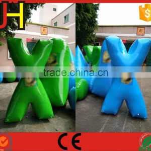 Customized Green&Blue Inflatable Paintball Bunker For Paintball Arena Game thumbnail-3