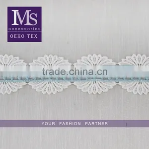 Hot Selling 7cm Width 2 Colors Embroidery Trims for Curtains Wholesale thumbnail-1
