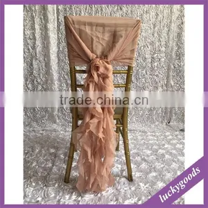 Champagne Hot Sale Popular Wedding Chair Cover thumbnail-5