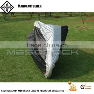 Deluxe All-Season Waterproof and Dustproof Motorcycle Cover (Black,silver, Large) thumbnail-3