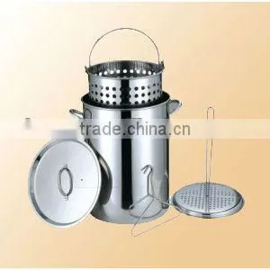 Multifunctional Stainless Steel Turkey Pot For Frying,Cooking Or Steaming Food thumbnail-1