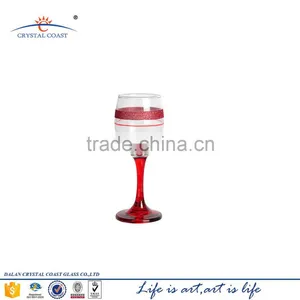 Hand Made Hot Sale Colored Stem Wine Glass Goblet thumbnail-1