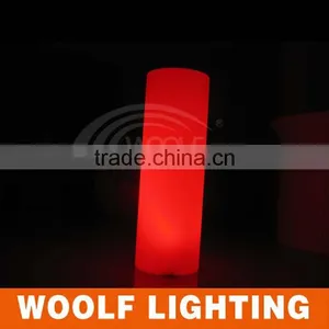 High Round Solar Powered Colorful LED Lighting Pillar thumbnail-4