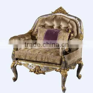 Fancy Art Painting Living Room Sofas, Elegant Hand Painting 3+2+1 Sofa Set, Classic Wood Carving Living Rroom Furniture Set thumbnail-4