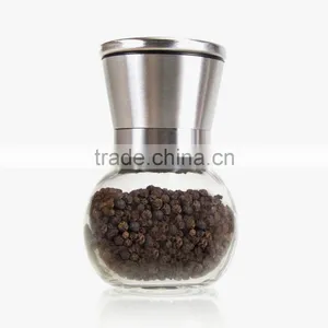304 Stainless Steel Pepper and Salt Grinder, Spherical Glass Spice Grinder Commercial thumbnail-5