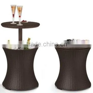 Rattan Cooler Table Outdoor Wicker Furniture Bar Pool Patio Deck Party Ice NEW thumbnail-2