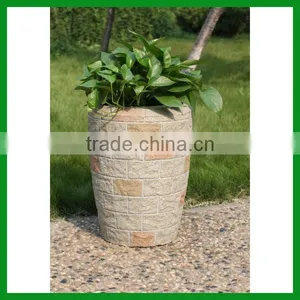 FO-204 Outdoor Rock Fiberglass Flower Pots Whole thumbnail-1