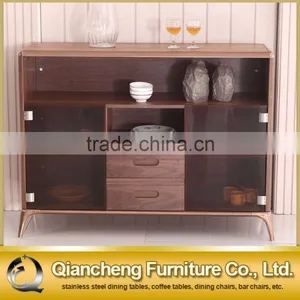 New Design Glass Door Wood Kitchen Cabinet Design thumbnail-1