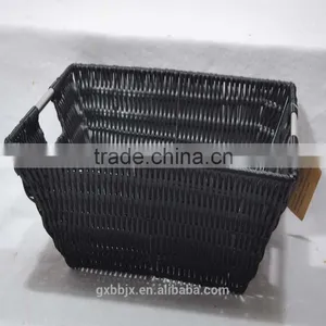 Multi-functional Plastic Woven Storage Basket With Handle thumbnail-6