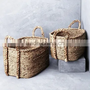 Vietnam Wholesale Water Hyacinth Storage Laundry Basket thumbnail-2