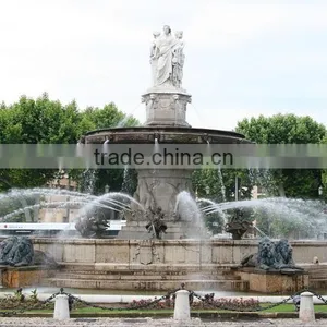 Outdoor Garden Decoration Large Marble Stone Lion Head Fountain thumbnail-2