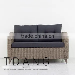 Tropiton Wicker Conversation Bench - Vietnam Poly Rattan thumbnail-1