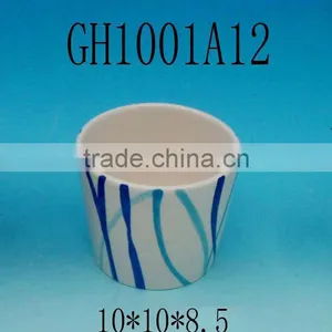White Ceramic Flower Pot thumbnail-1