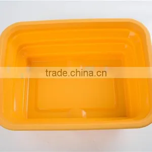 Silicone Large Vegetable Foldable Bowl,green Yellow Fruit Bowl thumbnail-5