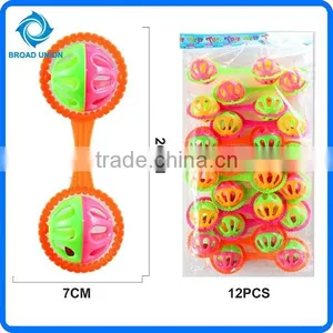 12PCS Baby Rattle Small Plastic Toys Hand Bell thumbnail-1
