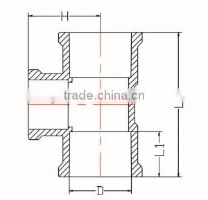 HIGH QUANLITY REDUCING TEE OF PVC DIN STANDARD FITTINGS FOR WATER SUPPLY thumbnail-2