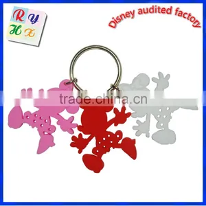 Hot Products 2017 Cartoon Characters Customer PVC Keychain Silicone Keyrings thumbnail-5