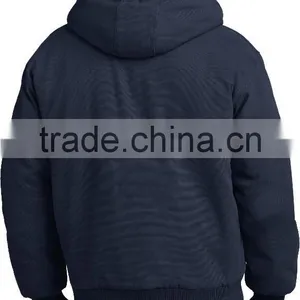 Mens Washed Duck Cloth Insulated Hooded Work Jacket thumbnail-5