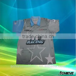 100 Polyester Dye Sublimation The Track Racing Jerseys American Racing Wheel thumbnail-1