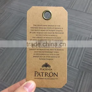 2016 Hot Sale High Quality Cheap Coated Paper Hang Tags Swing Tags With Square Hole thumbnail-1