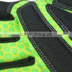 CE EN388 4131 High Visibility Smart Phone Sensitive Gloves Impact Gloves Anti Slip Safety Drilling Shock Absorption Work Gloves thumbnail-4