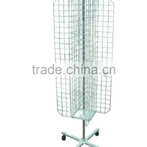 Book Rack Wire Grid Display Stand Magazine Rack thumbnail-6