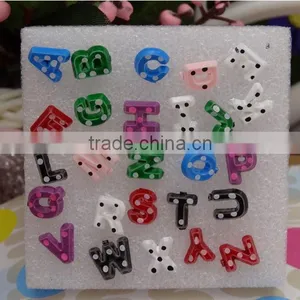 Lovely Earrings Group of 26 Letters thumbnail-1