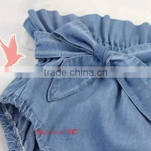 Denim Boutique Children's Clothing Bow Shorts Denim Shorts Girls Ruffle Shorts thumbnail-2