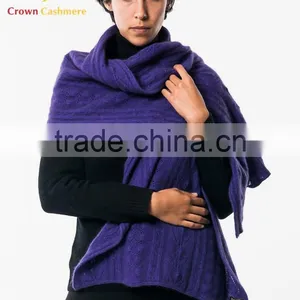 100% Pure Cashmere Cable Wrap/Shawl Pashmina Shawl/Wrap thumbnail-2