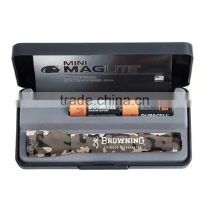 Camo Mini Mag-Lite Flashlight - Features Two AA Alkaline Batteries and Comes in Camouflage With Your Logo thumbnail-3
