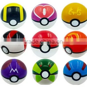 Walson Instyles Copyright 9 Pieces Different Style Ball +9 Pieces Figures Plastic Super Anime Figures Balls for Pokemon Kids Toy thumbnail-1