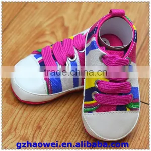 Colorful Stripe Printed Baby Girl's Sportschuhe thumbnail-2