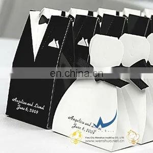 Personalized Tuxedo and Wedding Gown Favor Boxes thumbnail-1