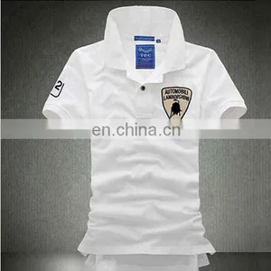 Custom White Emboridery Cotton Polo Shirt thumbnail-1