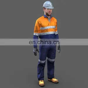 Washable Man Fire Retardant Clothing With Matching Shirt and Pants With Safety Suit thumbnail-6