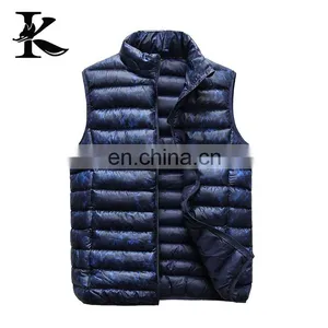 Wholesale Male Casual Camouflage Stand Collor Padded Down Vest thumbnail-3