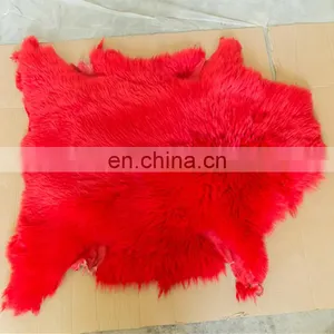 Top Grade Factory Direct Natural New Finished Tanned Processed Colorful Sheep Fur Skin thumbnail-3