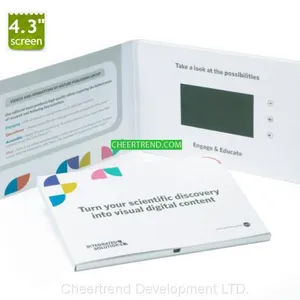 Hot Sale 7'' Video Brochure/ Video Book/ Video Card in Print Company Brochure thumbnail-5
