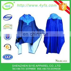 China New Arrival 100% Waterproof Polyester Poncho Pvc Raincoat thumbnail-1