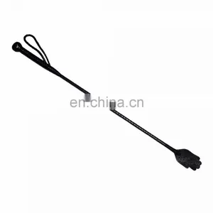 HMB-600A LEATHER RIDING CROP BULLWHIPS BLACK HANDS STYLE WHIP thumbnail-1