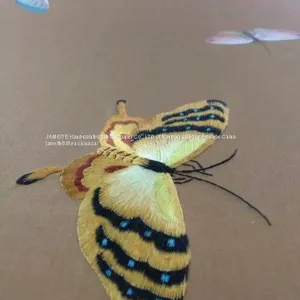 Embroidery Hand Painted Silk Wallpaper thumbnail-5