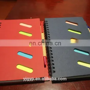 School Stationery Customized Kraft Paper Cover Notebook With Pen thumbnail-3