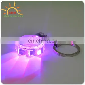 New Custom Logo Safety Reflective Plastic Led 3d Keychain,Flashing Led Keychain,Reflector Keychain thumbnail-1