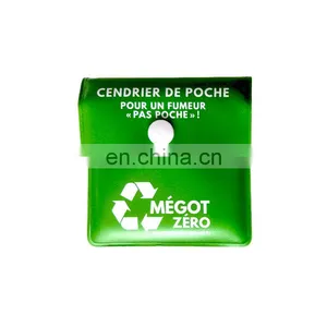 8*8cm PVC/EVA Material Custom Pocket Ashtray thumbnail-1