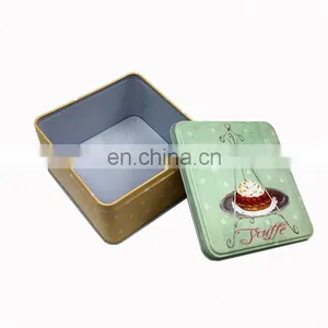 Custom Square Small Gift Metal Chocolates Biscuits Cookies Cake Tin thumbnail-3