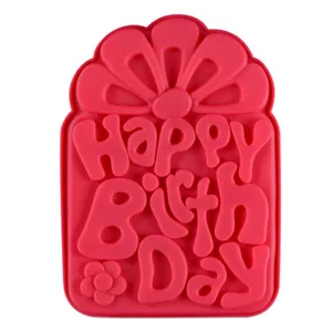 Free Sample Food Grade Heat Resistant Nontoxic Silicone Cake Mold Baking Mousse Pudding Mold Tool Happy Birthday thumbnail-2