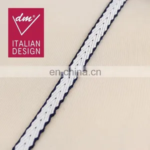 Hot Selling Navy and White Embroidered Ribbons RB0383 thumbnail-1