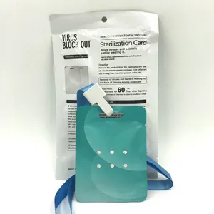Wholesale Portable Daily Care Air Purification Protective Card With Lanyard Antibacterial Sterilization Card thumbnail-4