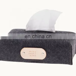 Factory Sell Simple Style Wool Felt Tissue Box Cover for Home Decor thumbnail-5